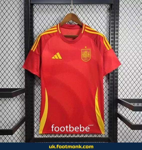 Spain Euro 2024 home red jersey.