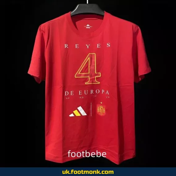 Spain Euro 2024 red jersey t-shirt.