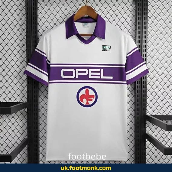 Fiorentina vintage 1984 1985 away white jersey.