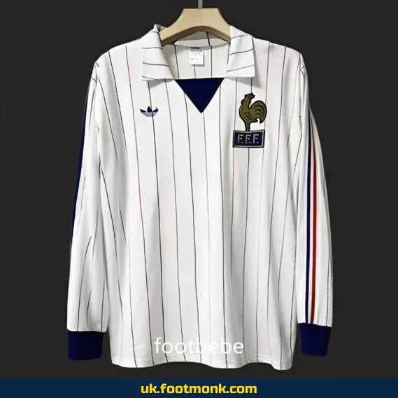 France vintage jersey 1980 1982 long sleeves away.