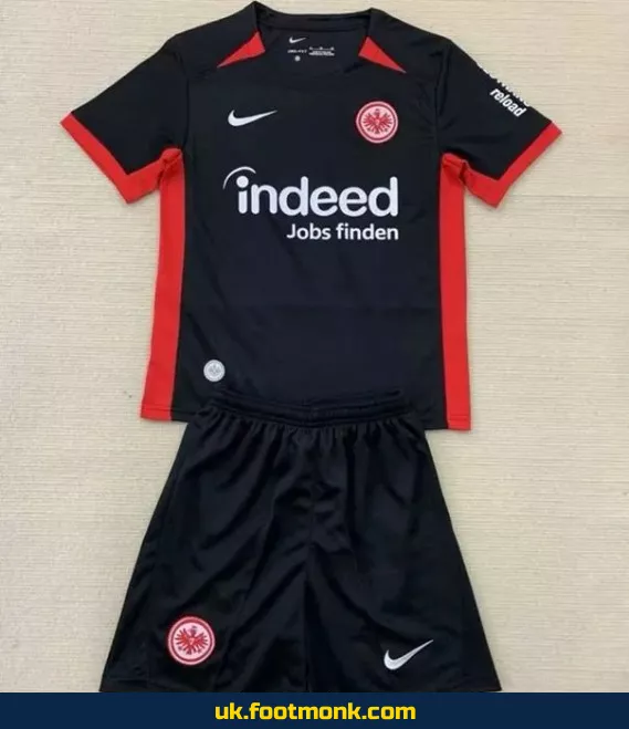 Frankfurt away jersey for kids 2024-2025 black.