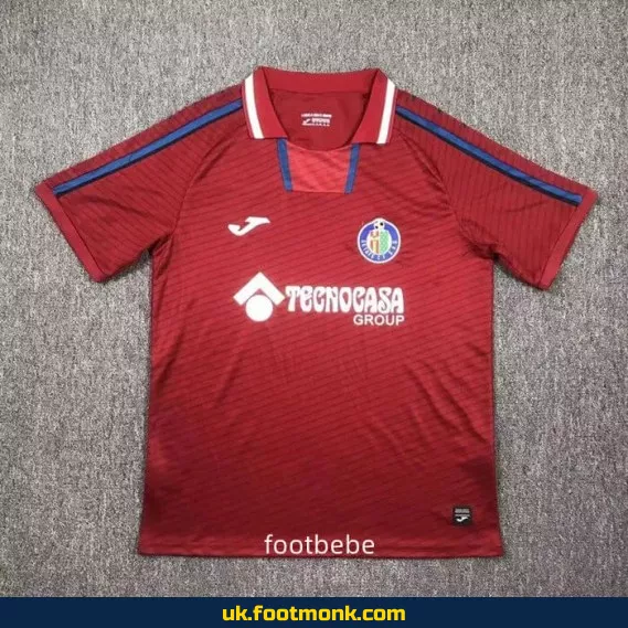 Getafe 2024 2025 away red jersey.