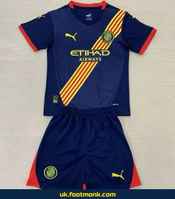 Girona away jersey for kids 2024 2025.