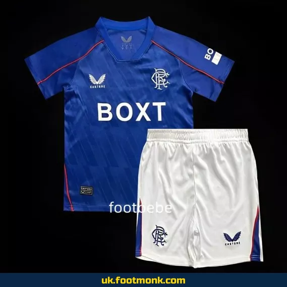 Glasgow Rangers home jersey for kids 2024-2025.