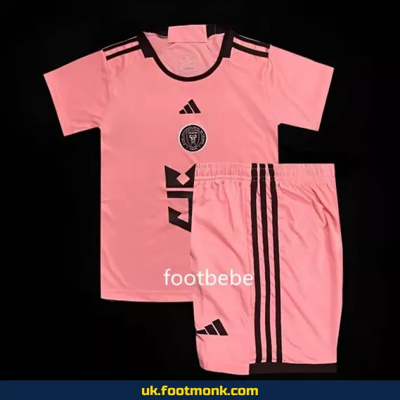 Inter Miami 2024 home pink kids' jersey.