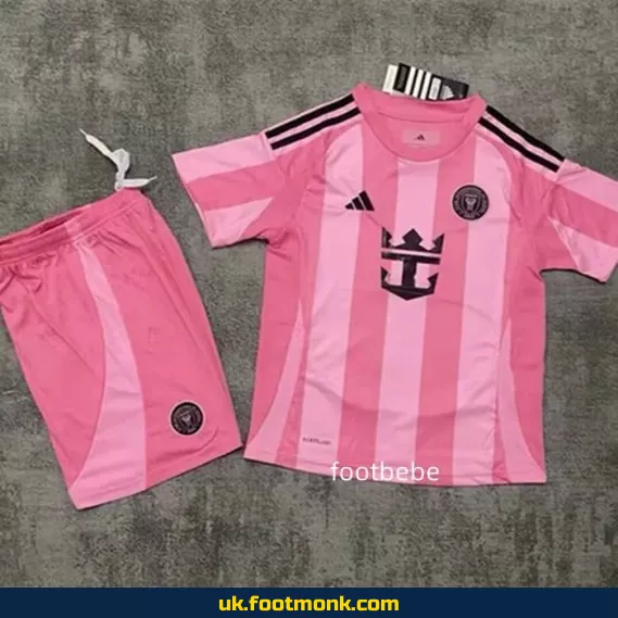 Inter Miami Kids Home Pink Jersey 2025 2026.