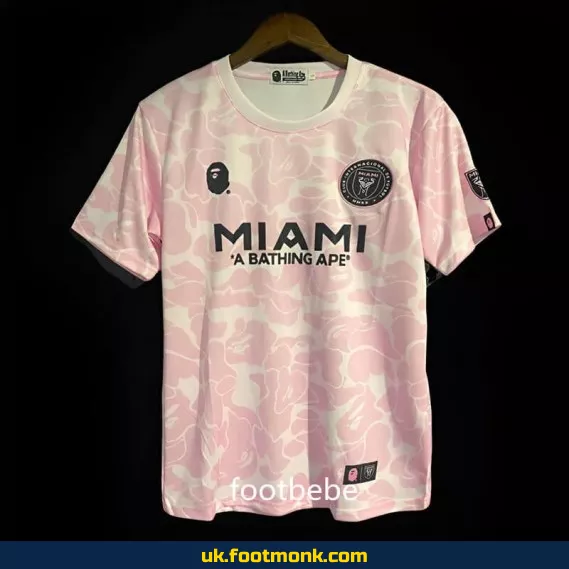 Inter Miami x BAPE 2023 2024 pink jersey.
