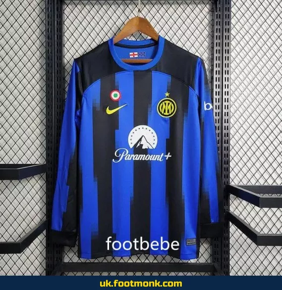 Inter Milan 2023 2024 home long sleeve jersey.
