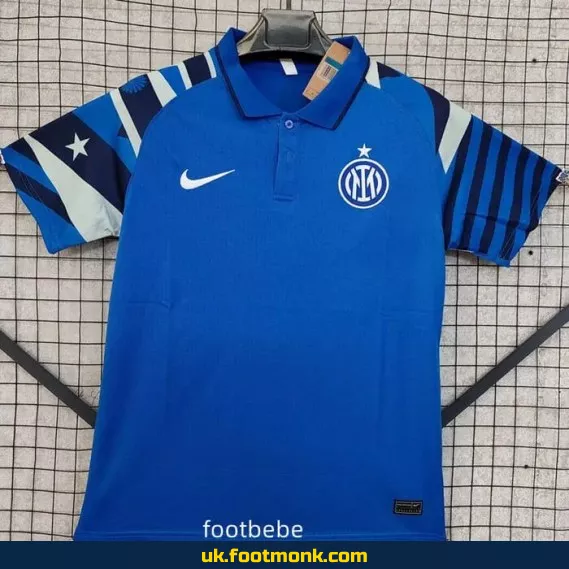 Inter Milan 2024 2025 blue polo shirt.