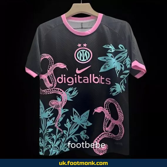 Inter Milan Japan Nature 2024 2025 black jersey.