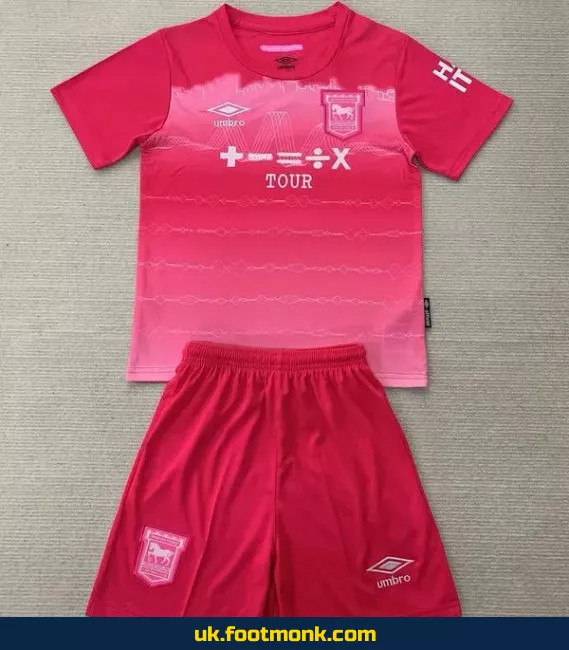 Ipswich Town Kids 2024 2025 Third pink jersey.