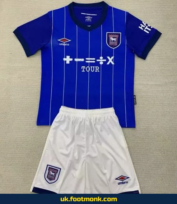 Ipswich Town 2024 2025 home blue kids' jersey.