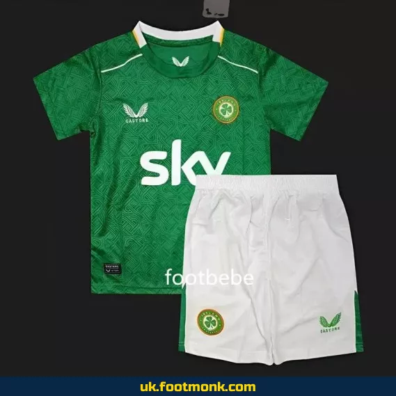 Ireland 2024 home green jersey for kids.