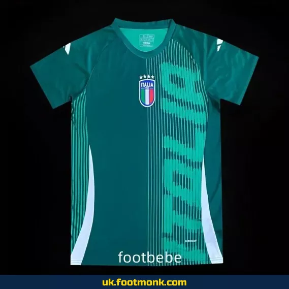 Italy 2024 2025 training jersey green.