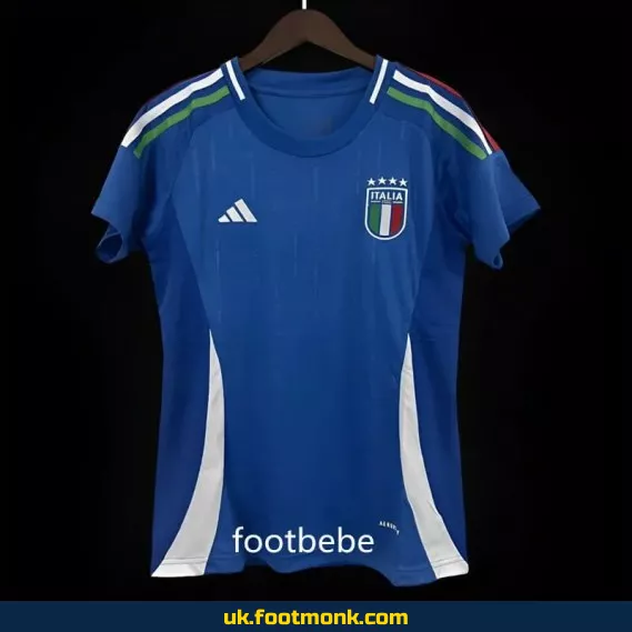 Italy Women's Euro 2024 home blue jersey.