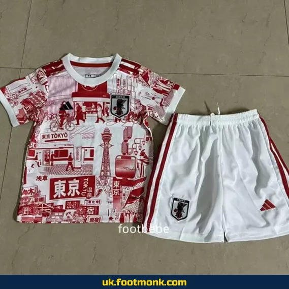 Japan Children's Jersey 2024 2025 White Red