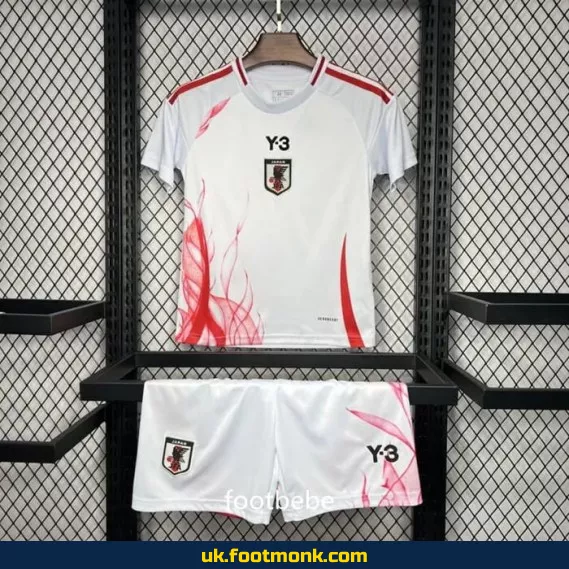 Japan away jersey Y3 kids 2024 white.