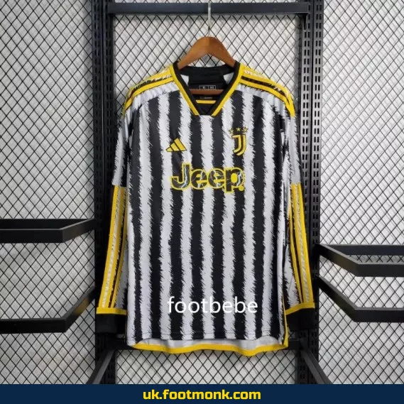 Juventus 2023 2024 home long sleeve jersey.