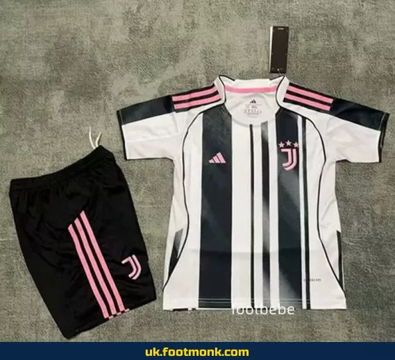 Juventus home jersey for kids 2025-2026.