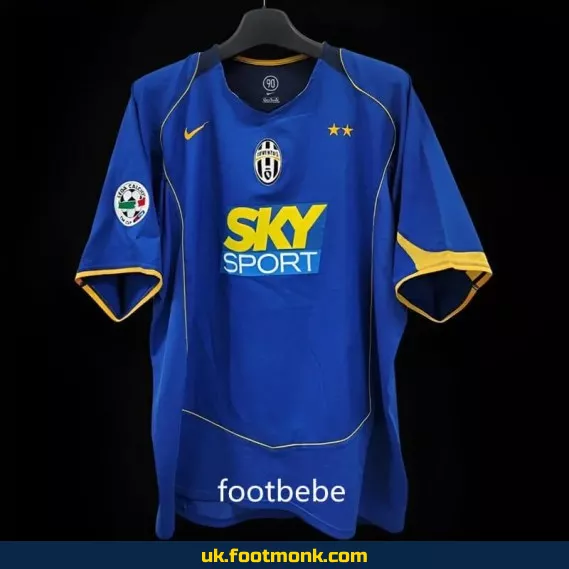 Juventus vintage away jersey 2004 2005 blue.