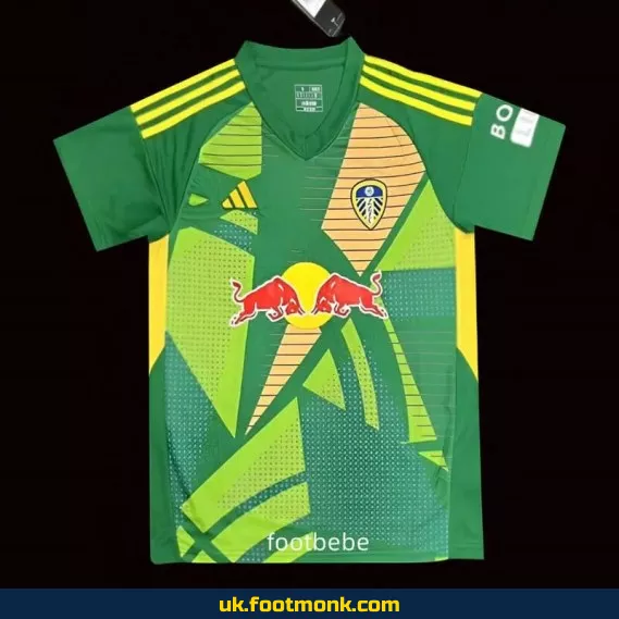 Leeds United 2024 2025 goalkeeper jersey green.