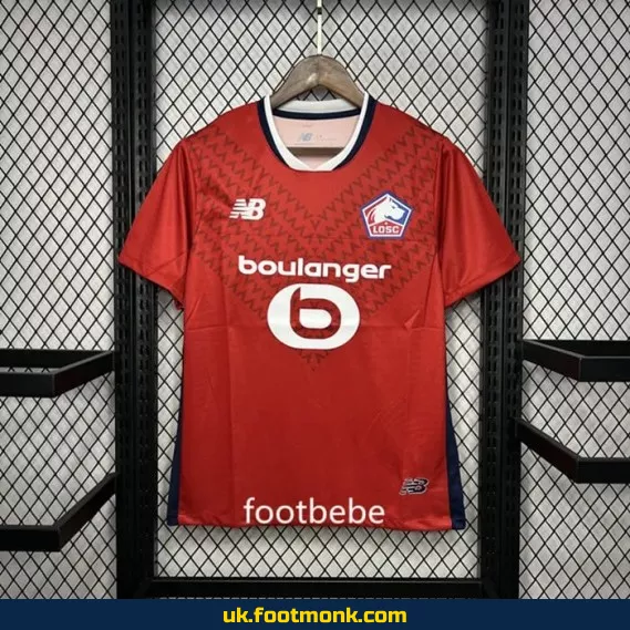 Lille OSC 2024-2025 home red jersey.