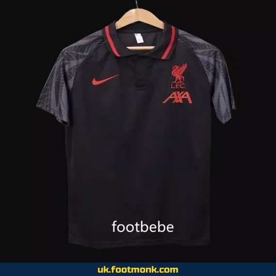 Liverpool 2023 2024 black polo shirt.