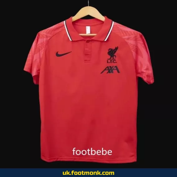 Liverpool 2023 2024 red polo jersey.