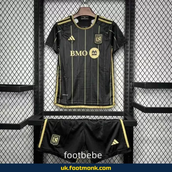 Los Angeles FC 2024-2025 kids home black jersey.