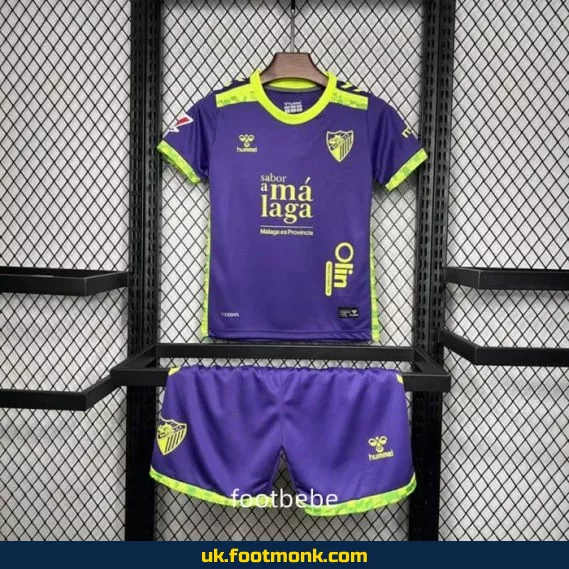 Malaga Kids Away Jersey 2024 2025 Purple.