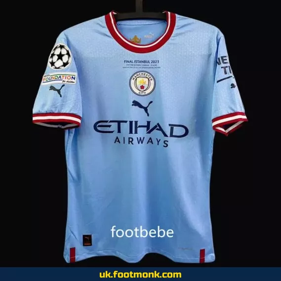 Manchester City 2022-2023 Champions League final jersey.