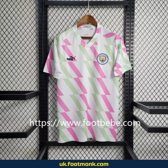Manchester City 2023 Pre Match White Jersey.