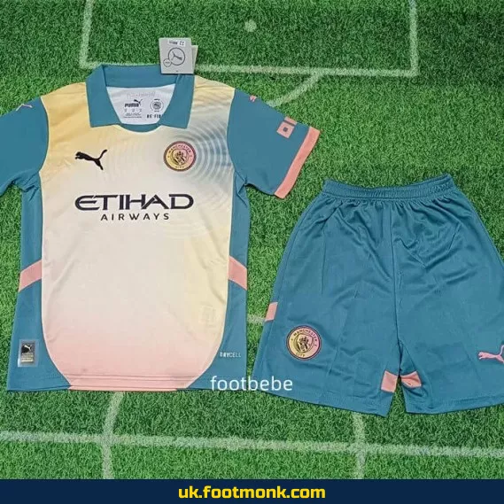 Manchester City Kids Kit 2024 2025 Noel Gallagher Fourth.