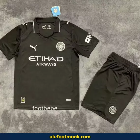 Manchester City Kids Jersey 2025 2026 black.