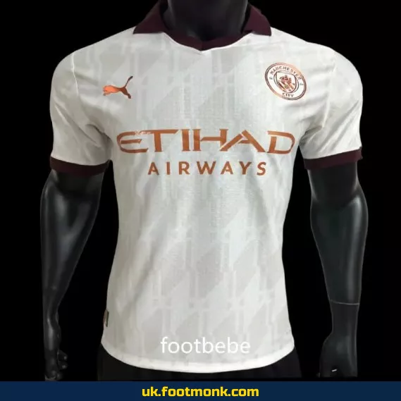 Manchester City away white jersey 2023 2024.