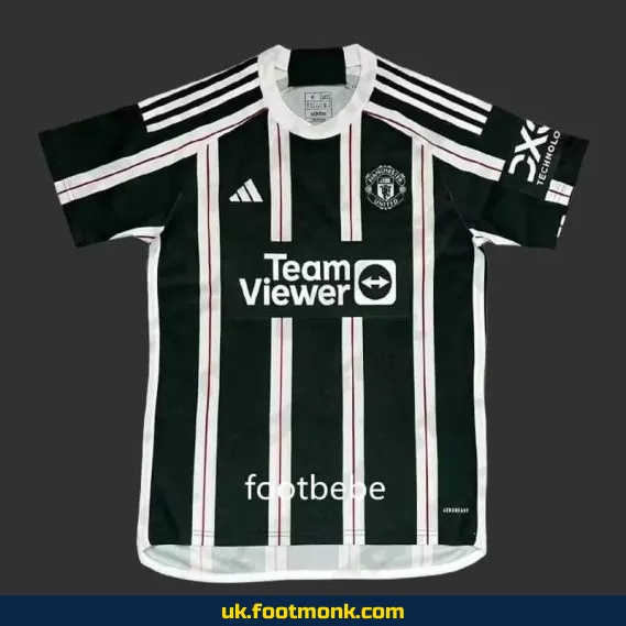 Dark green Manchester United away jersey 2023 2024.