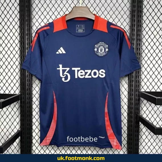 Royal blue Manchester United jersey 2024 2025.