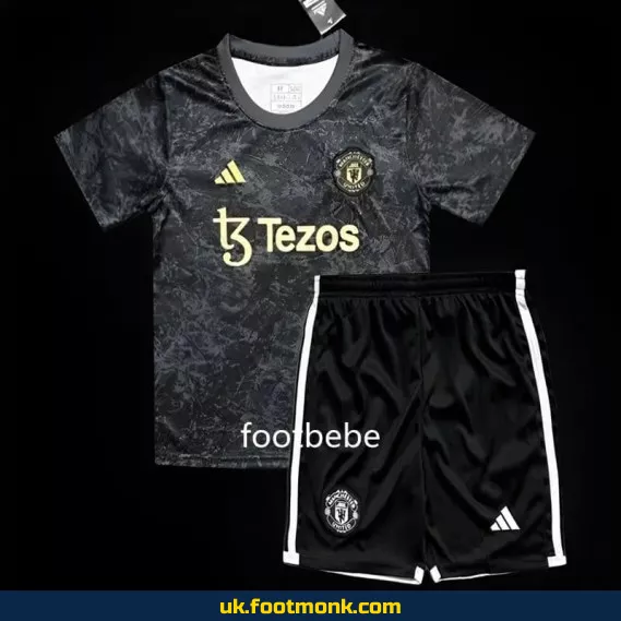 Manchester United Kids Jersey 2024 2025 x Stone Roses black.
