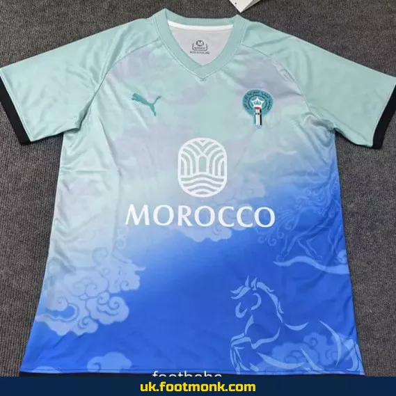 Morocco 2025-2026 jersey concept version blue.