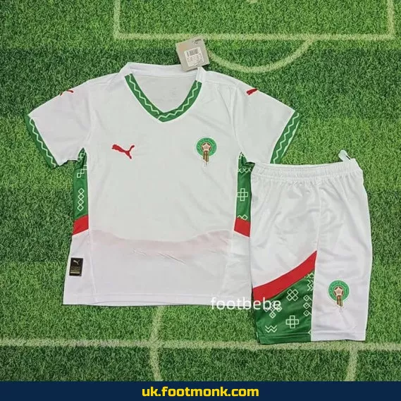Morocco Kids Jersey 2024 2025 White.