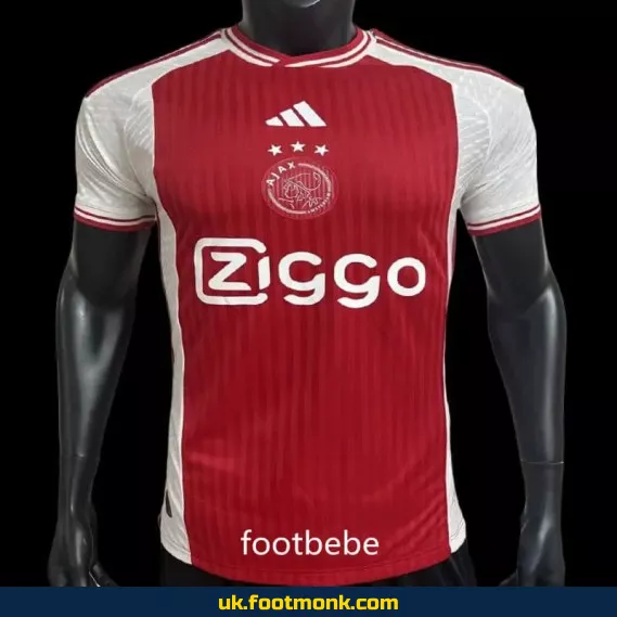 Ajax 2023 2024 home red match jersey.