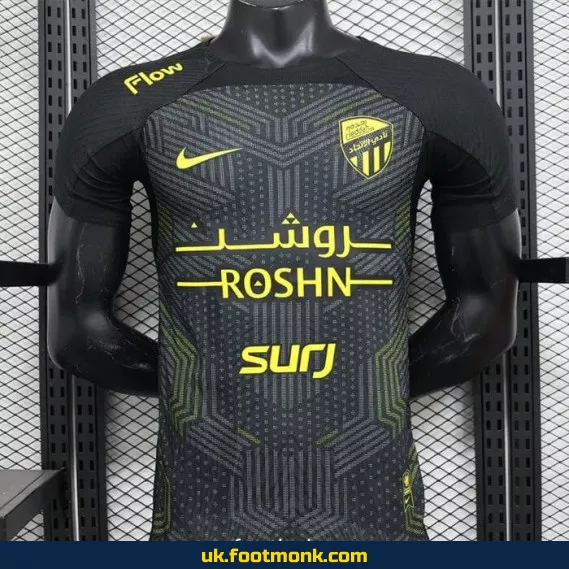 Al Ittihad 2024-2025 Third Match Jersey Black.