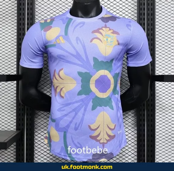 Algeria Match Jersey 2023 2024 Purple Flower.