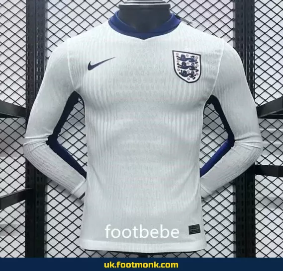 England Euro 2024 home jersey long sleeves White.