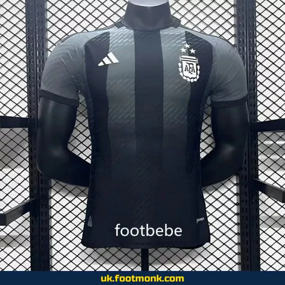Argentina Match Jersey 2023 2024 black gray.