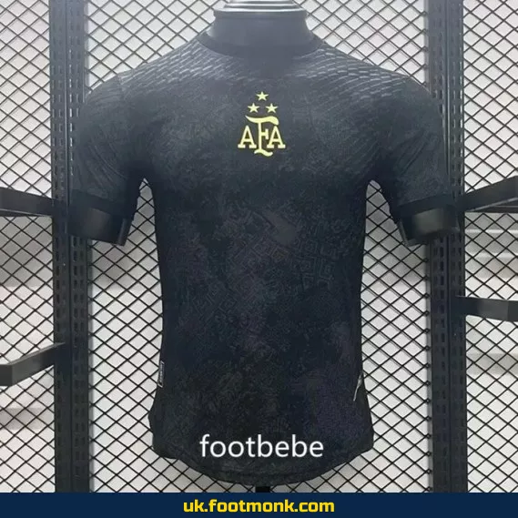 Argentina 2024 Match Jersey 3 stars black.