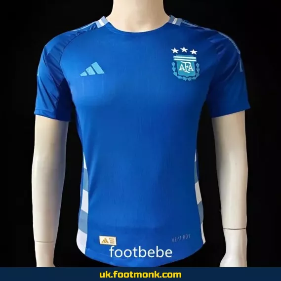 Away blue Argentina 2024 match jersey.