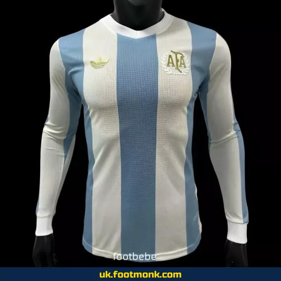 Match jersey Argentina 50 years 2024 2025 long sleeves.