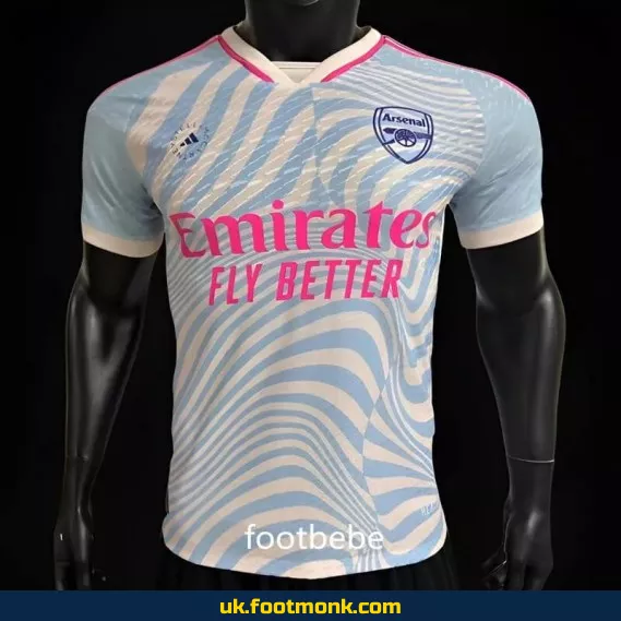 Arsenal 2023 2024 sky blue match jersey.