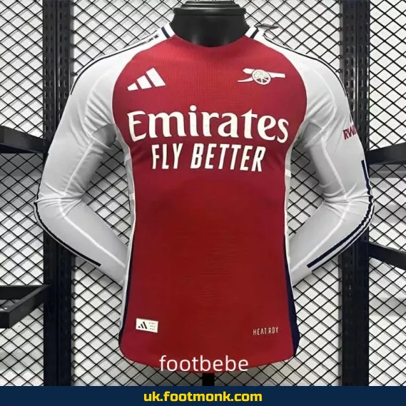 Arsenal 2024 2025 home long-sleeved match jersey.